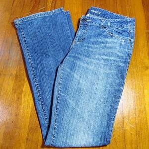 Mossimo Supply Co Bootcut Jeans Women's Size 11L Blue Distressed Denim